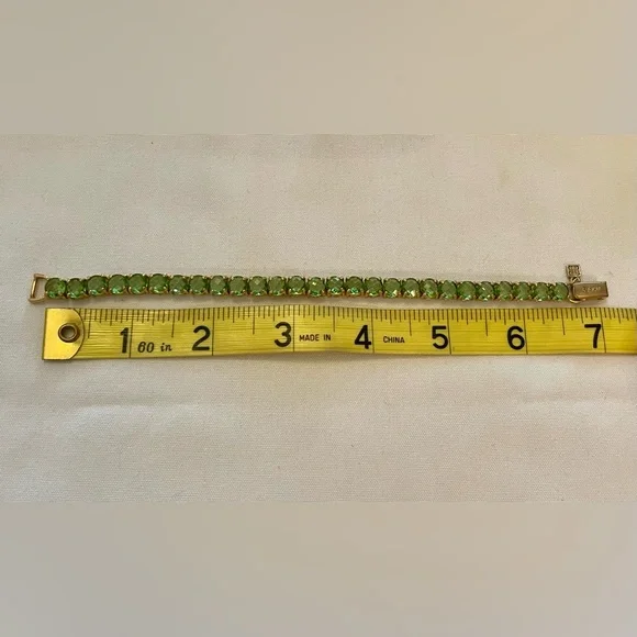 Givenchy Peridot Green Tennis Bracelet - Picture 3 of 3